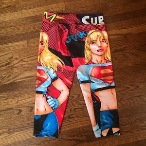 Workout cropped tights super girl